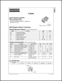 FJX945 datasheet: NPN Epitaxial Silicon Transistor FJX945