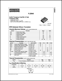 FJZ945 datasheet: NPN Epitaxial Silicon Transistor FJZ945