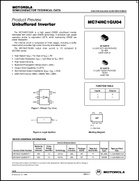 MC74HC1GU04DFT1 datasheet: Unbuffered Inverter MC74HC1GU04DFT1
