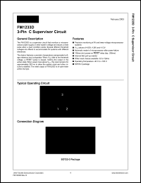 FM1233DD datasheet: 3-Pin C Supervisor Circuit FM1233DD