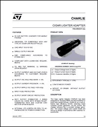 GS-CHARLIE datasheet: CIGAR LIGHTER ADAPTER RG11 GS-CHARLIE