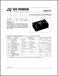 GS2T5-9 datasheet: 2 W LAN DC-DC CONVERTER GS2T5-9