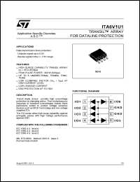 ITA6V1U1 datasheet: TRANSIL ARRAY FOR DATALINE PROTECTION - (ASD) ITA6V1U1