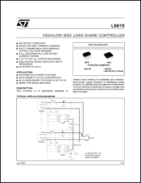 L6615N datasheet: LOAD SHARE CONTROLLER L6615N