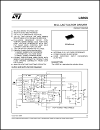 L6660 datasheet: MILLI-ACTUATOR DRIVER L6660