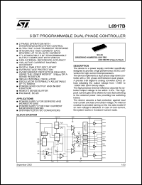 L6917BDTR datasheet: 5 BIT PROGRAMMABLE DUAL-PHASE CONTROLLER L6917BDTR