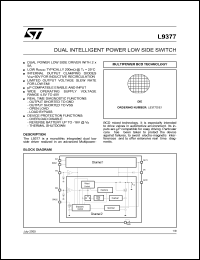 L9377DIE1 datasheet: DUAL INTELLIGENT POWER LOW SIDE SWITCH L9377DIE1