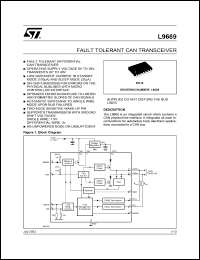 L9669 datasheet: FAULT TOLERANT CAN TRANSCEIVER L9669