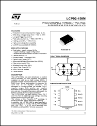 LCP02-150M datasheet: PROTECTION IC FOR RINGING SLICS LCP02-150M