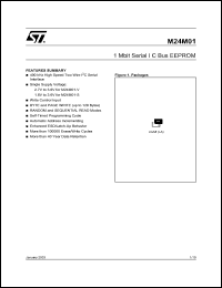 M24M01 datasheet: 1 MBIT SERIAL I²C BUS EEPROM M24M01