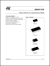 M68AF127B datasheet: 1 MBIT (128K X8) 5.0V ASYNCHRONOUS SRAM M68AF127B