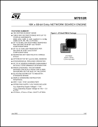 M7010R datasheet: 16 KBIT X 68 BIT ENTRY NETWORK SEARCH ENGINE M7010R