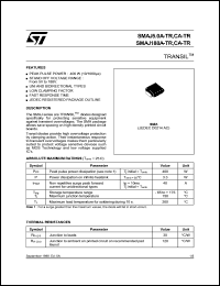 SMAJ5.0CA-TR datasheet: TRANSIL SMAJ5.0CA-TR