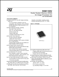 SSM1105V datasheet: NOT FOR NEW DESIGN: SCALAR SYSTEM MEMORY (SSM) FOR IMAGE PROCESSOR ICS SSM1105V