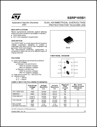 SSRP105B1 datasheet: DUAL ASYMMETRICAL OVERVOLTAGE PROTECTION FOR TELECOM LINE SSRP105B1