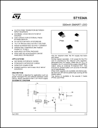 ST1534APT datasheet: 500MA SMART LDO ST1534APT