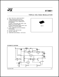 ST3M01D datasheet: TRIPLE VOLTAGE REGULATOR ST3M01D