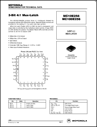 MC100E256FNR2 datasheet: 3-Bit 4:1 Mux Latch MC100E256FNR2