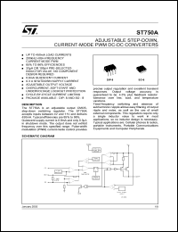 ST750ABD-TR datasheet: ADJUSTABLE STEP-DOWN CURRENT MODE PWM DC-DC CONVERTERS ST750ABD-TR