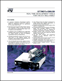 ST7MDTX-EMU2B-DS datasheet: REAL-TIME DEVELOPMENT TOOLS FOR THE ST7 MCU FAMILY ST7MDTX-EMU2B-DS