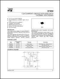 ST890BD datasheet: 1.2 CURRENT LIMITED HIGH SIDE WITH THERMAL SHUTDOWN ST890BD
