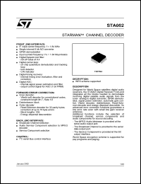 STA002 datasheet: STARMAN(TM) CHANNEL DECODER STA002