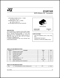 START420 datasheet: NPN SILICON RF TRANSISTOR START420
