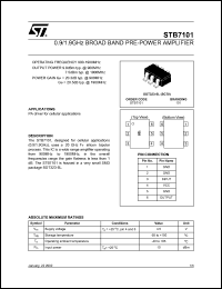 STB7101TR datasheet: 0.9/1.9GHZ BROAD BAND PRE-POWER AMPLIFIER STB7101TR