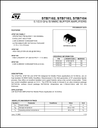 STB7104 datasheet: 0.1/2.5 GHZ SI MMIC BUFFER AMPLIFIER STB7104