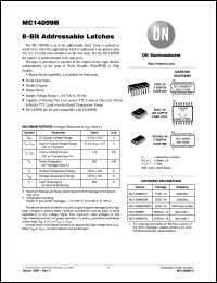 MC14099BFL1 datasheet: 8-Bit Addressable Latches MC14099BFL1