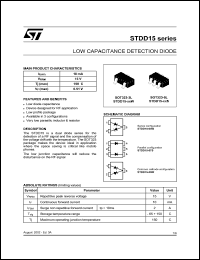 STDD15-07S datasheet: LOW CAPACTITANCE DETECTION DIODE STDD15-07S