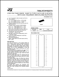 74ALVCH162373T datasheet: LOW VOLTAGE CMOS 16-BIT D-TYPE LATCH (3-STATE)WITH 3.6V TOLERANT INPUTS AND OUTPUTS 74ALVCH162373T