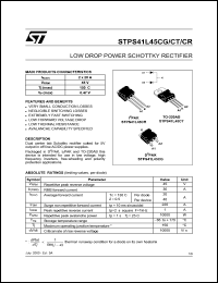 STPS41L45CG datasheet: LOW DROP POWER SCHOTTKY RECTIFIER STPS41L45CG