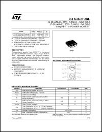 STS3C3F30L datasheet: N-CHANNEL 30V - 0.050 OHM -3.5A P-CHANNEL 30V - 0.140 OHM - 3A SO-8 STRIPFET II POWER MOSFET STS3C3F30L