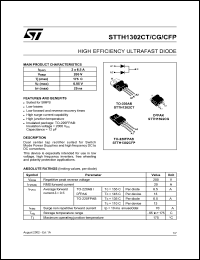 STTH1302CG datasheet: HIGH EFFICIENCY ULTRAFAST DIODE STTH1302CG