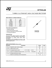 STTH3L06 datasheet: TURBO 2 ULTRAFAST HIGH VOLTAGE RECTIFIER STTH3L06