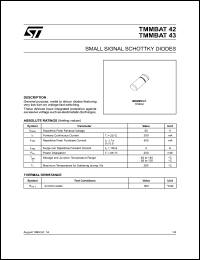 TMMBAT42FILM datasheet: SMALL SIGNAL SCHOTTKY DIODES TMMBAT42FILM