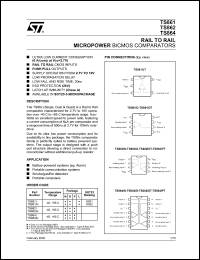 TS862AIN datasheet: RAIL TO RAIL MICROPOWER BICMOS COMPARATORS TS862AIN