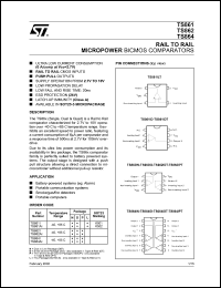 TS864 datasheet: RAIL TO RAIL MICROPOWER BICMOS COMPARATORS TS864