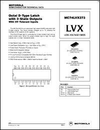 MC74LVX373DT datasheet: Octal D-Type Latch with 3-State Outputs, with 5V-Tolerant Inputs MC74LVX373DT