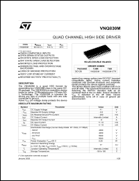 VNQ830M datasheet: QUAD CHANNEL HIGH SIDE DRIVER VNQ830M