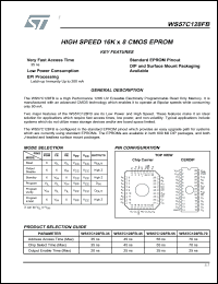 WS57C128FB datasheet: WS57C128FB HIGH SPEED 16K X 8 CMOS EPROM WS57C128FB