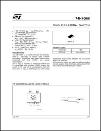 74H1G66STR datasheet: SINGLE BILATERAL SWITCH 74H1G66STR