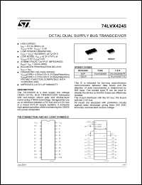 74LVX4245MTR datasheet: OCTAL DUAL SUPPLY BUS TRANSCEIVER 74LVX4245MTR