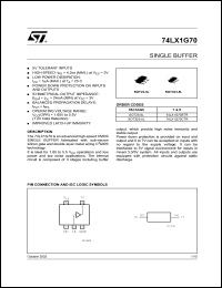 74LX1G70CTR datasheet: LOW VOLTAGE SINGLE BUFFER 74LX1G70CTR