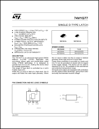 74V1G77CTR datasheet: SINGLE D-TYPE LATCH 74V1G77CTR