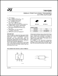 74V1G80STR datasheet: SINGLE POSITIVE EDGE TRIGGERED D-TYPE FLIP-FLOP 74V1G80STR