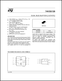 74V2G126STR datasheet: DUAL BUS BUFFER (3-STATE) 74V2G126STR