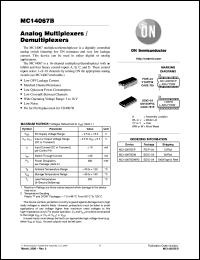 MC14067BDWR2 datasheet: Analog Multiplexers/Demultiplexers MC14067BDWR2