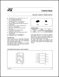 74VHCT02AMTR datasheet: QUAD 2-INPUT NOR GATE 74VHCT02AMTR